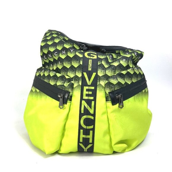 Authentic GIVENCHY logo Backpack Bag Backpack Nylon yellow/Black